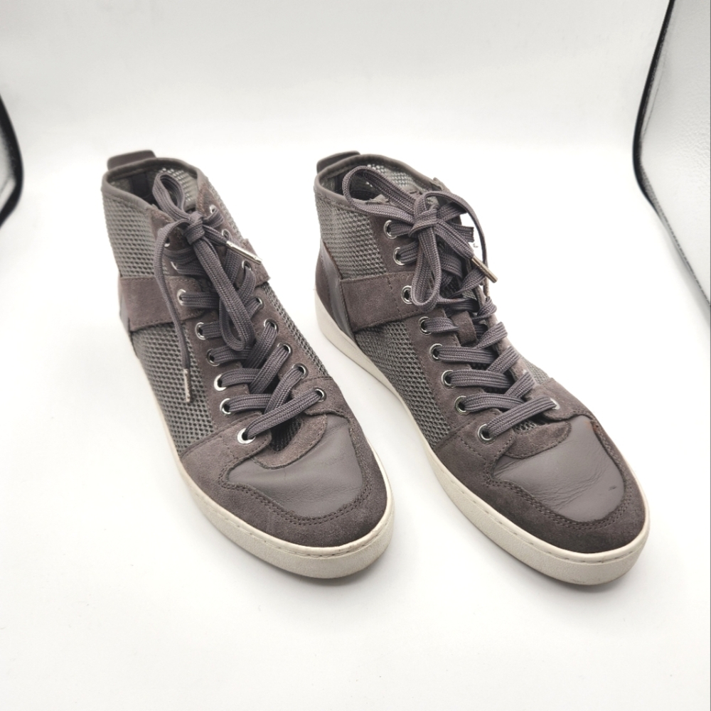 Michael Kors Matty Women's Size 9M High Top Gray Leather Sneakers